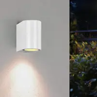 Silamp Applique Murale Blanche LED IP44 pour Ampoule GU10