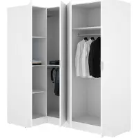 Dmora Woodbury - Garde-robe Grande, 91x184h cm Blanc, Modulable