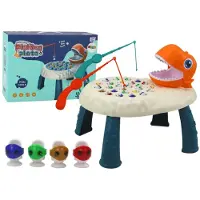 Leantoys Jeu d'arcade de pêche Table de dinosaure orange