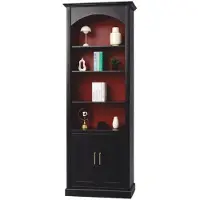 Casa Padrino : bibliothèque de style rustique, noir / bordeaux, 102 x H. 250 cm - Meubles de style rustique