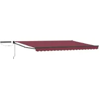 Syfax Auvent rétractable électrique Bourgogne et Anthracite 4 x 2 m