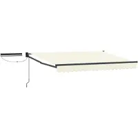 Syfax Auvent rétractable électrique Crème et Anthracite 3,5 x 2 m