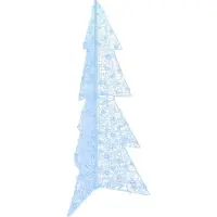 Syfax Sapin de Noël avec 160 LED Blanc Froid 150 cm Acrylique
