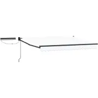 Syfax Auvent rétractable électrique Blanc et anthracite 3 x 2,5 m