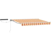 Syfax Store électrique rétractable jaune, orange et blanc, 3,5 x 2 m