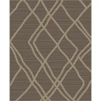 Teppichhome24 Tapis d'extérieur à motifs graphiques, résistant aux intempéries, pour terrasse ou balcon, marron-beige, dimensions : 120 x 170 cm