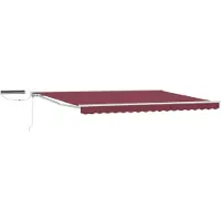 Syfax Auvent rétractable électrique Bourgogne et Blanc 4 x 2 m