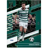 Panini Carte n° 188 Goncalo Inacio (Sporting CP) - Donruss Elite FIFA 2022-23 - Série parallèle Green Disco /5