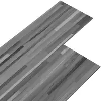 vidaXL : Planches de sol en PVC, rayées, gris, 5,02 m², 36 pièces