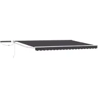 Syfax Auvent rétractable électrique Anthracite et blanc 4 x 2 m