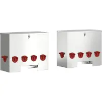 Syfax Mangeoire pour poules 2 pcs Argent 60,5 x 29 x 51 cm