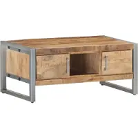 vidaXL Table basse 95x50x40 cm Bois de manguier rugueux - Table basse - Tables basses - Table basse en bois