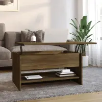 Prolenta Maison Exclusive - Table basse aspect chêne brun 80 x 50 x 40 cm, aggloméré
