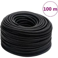 Syfax Tuyau d'air hybride noir 0,6" 100 m caoutchouc et PVC