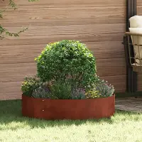 Prolenta Maison Exclusive - Ensemble de 5 jardinières circulaires, couleur rouille, dimensions 80 x 80 x 20 cm, en acier résistant aux intempéries