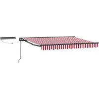 Syfax Store électrique rétractable rouge, blanc, anthracite 2,5 x 2 m