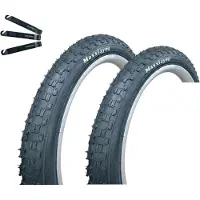 Bike-parts Pneus de vélo Maxxi4you 2 x HY-A170 en noir 54-406 (20 x 2.125) y compris démonte-pneus maxxi4you