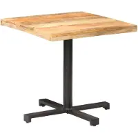 Prolenta Maison Exclusive - Table de bistrot carrée 80 x 80 x 75 cm en bois de manguier brut