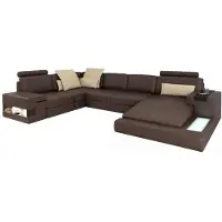 AEA Design Ecksofa U-Form Bettfunktion Couch Textilleder Sofas Schlafsofa Stoff