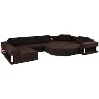 AEA Design Ecksofa U-Form Bettfunktion Couch Textil Sofas Schlafsofa Leder Stoff
