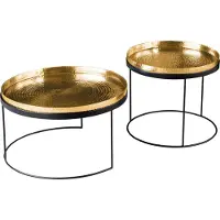 Invicta Table basse dorée design moderne pour salon - ACHETER MAINTENANT