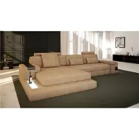 AEA Design Modern Sofa Stoff Braun Ecksofa L-Form Couch Wohnlandschaft Sofa Eck