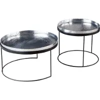 Invicta Table basse design argentée moderne pour salon - ACHETER MAINTENANT