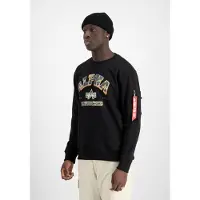 Alpha industries College Camo Sweatshirt Noir XS Homme