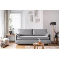 Miuform Simon - Canapé avec fonction lit - 207x90cm - Gris clair - Canapé-lit 3 places