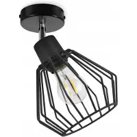 Light11 HOME Applique murale en métal et fil métallique avec abat-jour LED, style industriel moderne