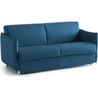 Dmora Cecina - Canapé-lit 3 places, 200x95 cm bleu, Déhoussable Italy