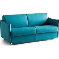Dmora Trissino - Canapé-lit 2 places, 180x95 cm bleu, déhoussable Italy