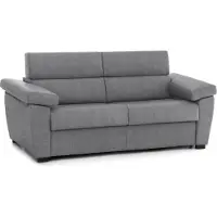 Dmora Pacecos - Canapé-lit 3 places, 225x95 cm gris, déhoussable, Italy