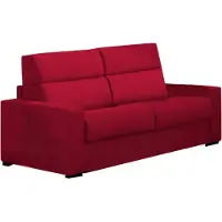 Dmora Quindici - Canapé-Lit 3 Places, 220x95 cm Rouge, Déhoussable Italy