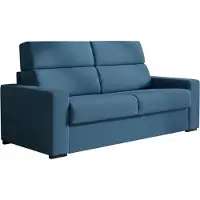 Dmora Quindici - Canapé-lit 3 places, 220x95 cm bleu, déhoussable Italy