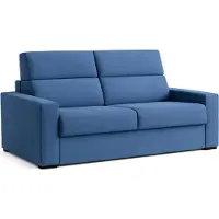 Dmora None - Canapé-Lit 2 Places, 180x95 cm bleu, Déhoussable Fabriqué en Italie