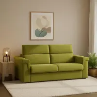 Dmora Biscossi - Canapé-lit 2 Places, 205x95 cm Vert, Déhoussable Fabriqué en Italie