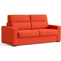 Dmora Ecate - Canapé-lit 2 places, 200x95 cm orange, déhoussable Italy