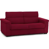 Dmora Nus - Canapé Lit 3 Places, 225x95 cm Rouge, Déhoussable Fabriqué en Italie