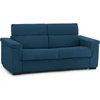 Dmora Nus - Canapé-lit 3 places, 225x95 cm bleu, Déhoussable Italy