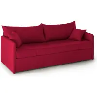 Dmora Avellana - Canapé-Lit 3 Places, 205x86 cm Rouge, Déhoussable Italy