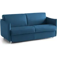 Dmora Follina - Canapé-lit 2 places, 160x95 cm bleu, déhoussable Italy