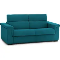 Dmora Benedetto - Canapé-Lit 3 Places, 225x95 cm Bleu, Déhoussable Italy
