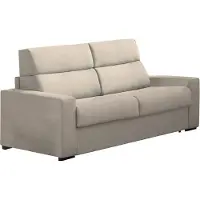 Dmora Marcon - Canapé-Lit 3 Places, 220x95 cm Gris Taupe, Déhoussable Italy