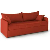 Dmora Avellana - Canapé-lit 3 Places, 205x86 cm Orange, Déhoussable Italy