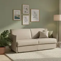 Dmora Trovo - Canapé-lit 2 places, 180x95 cm Gris poussière, Déhoussable Italy