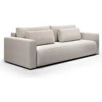 Dmora Erbezzo - Canapé-lit 2 places, 240x105 cm blanc, rangement