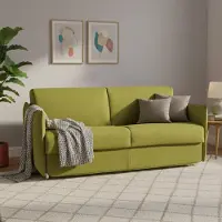 Dmora Trissino - Canapé-lit 2 places, 180x95 cm Vert, Déhoussable Fabriqué en Italie