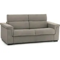 Dmora Brusasco - Canapé-Lit 2 Places, 205x95 cm Gris Taupe, Déhoussable Fabriqué en Italie