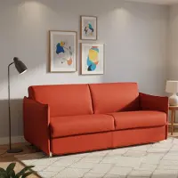 Dmora Trovo - Canapé-Lit 2 Places, 180x95 cm Orange, Déhoussable Italy